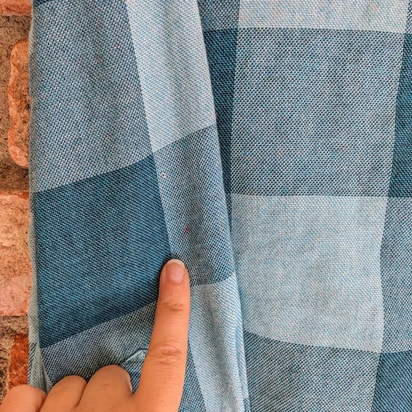 💙 Zoo York Blue Teal Checkered Plaid Shirt Size Small - Picture 8 of 8